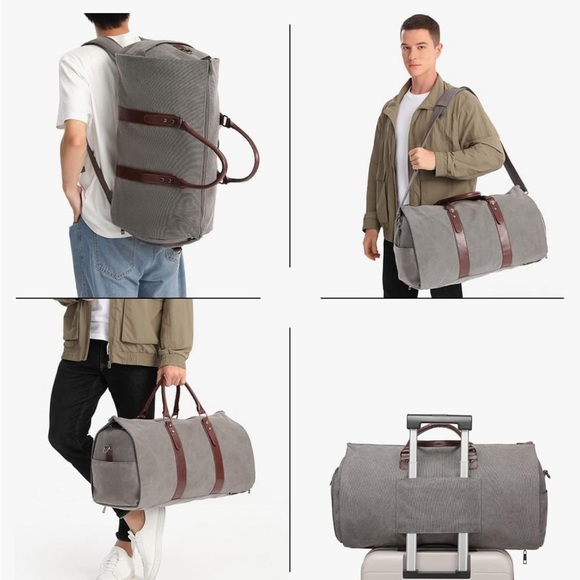 🆕 Convertible carry on Garment Bag - 2 in 1 Hanging Suitcase, unisex, gray - Picture 6 of 13